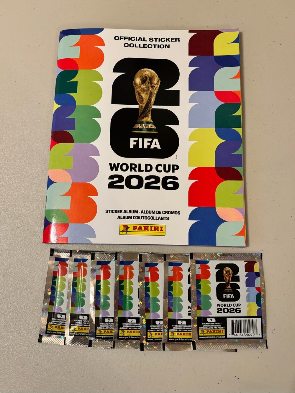Panini FIFA 2026 World Cup Sticker Album with 7 sticker packets New in Packaging